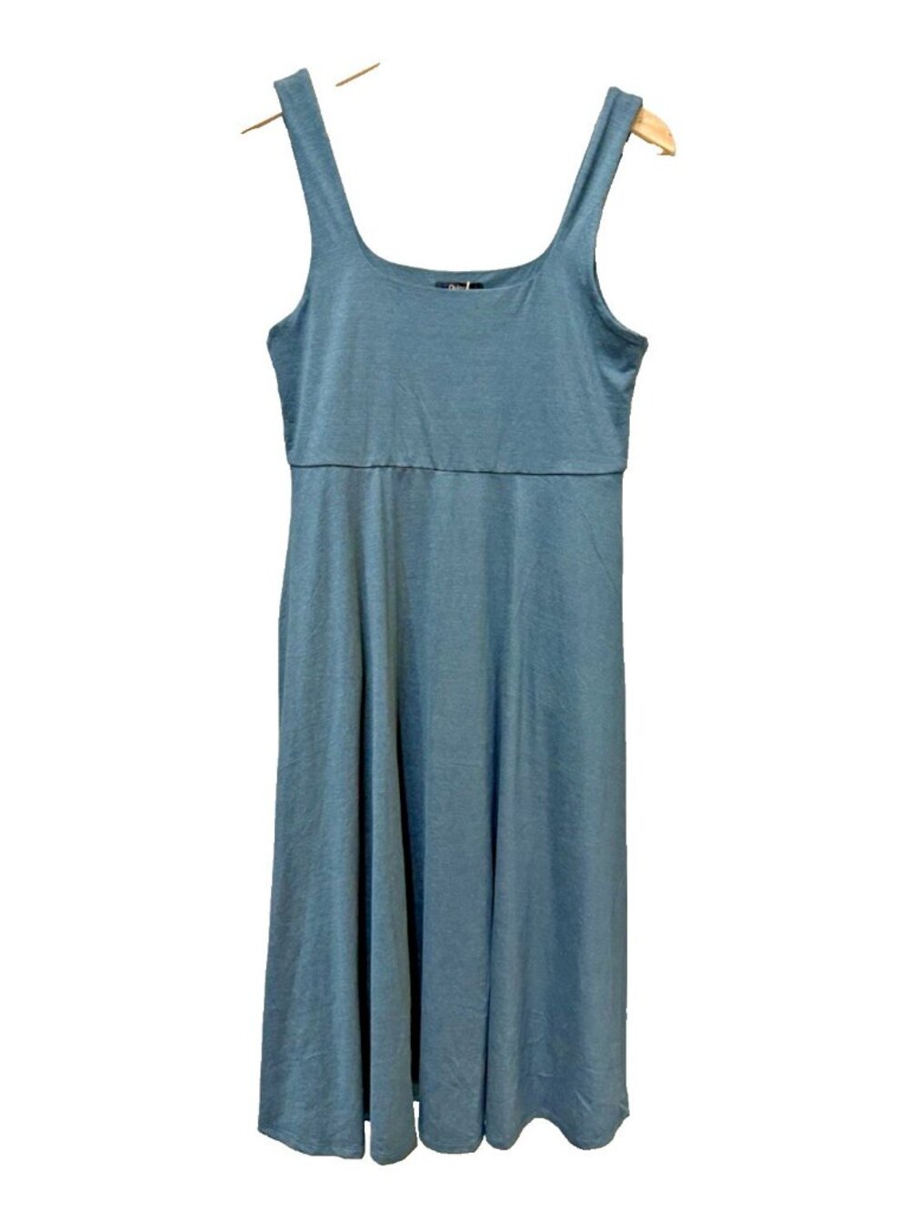 NWT Quince Women's Flowknit Breeze Fit & Flare Dress Heather Green Sz L Pockets